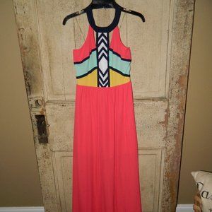 GB Color Block Maxi Dress Sz Small (Y-12)